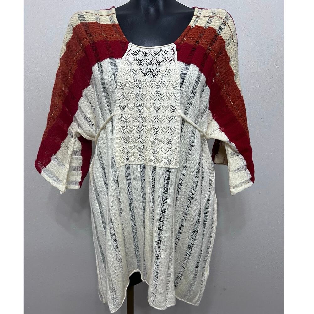 Jen’s Pirate Booty NWT Flashback Tunic Top Sz M/L Planet Blue Boutique Boho Fall